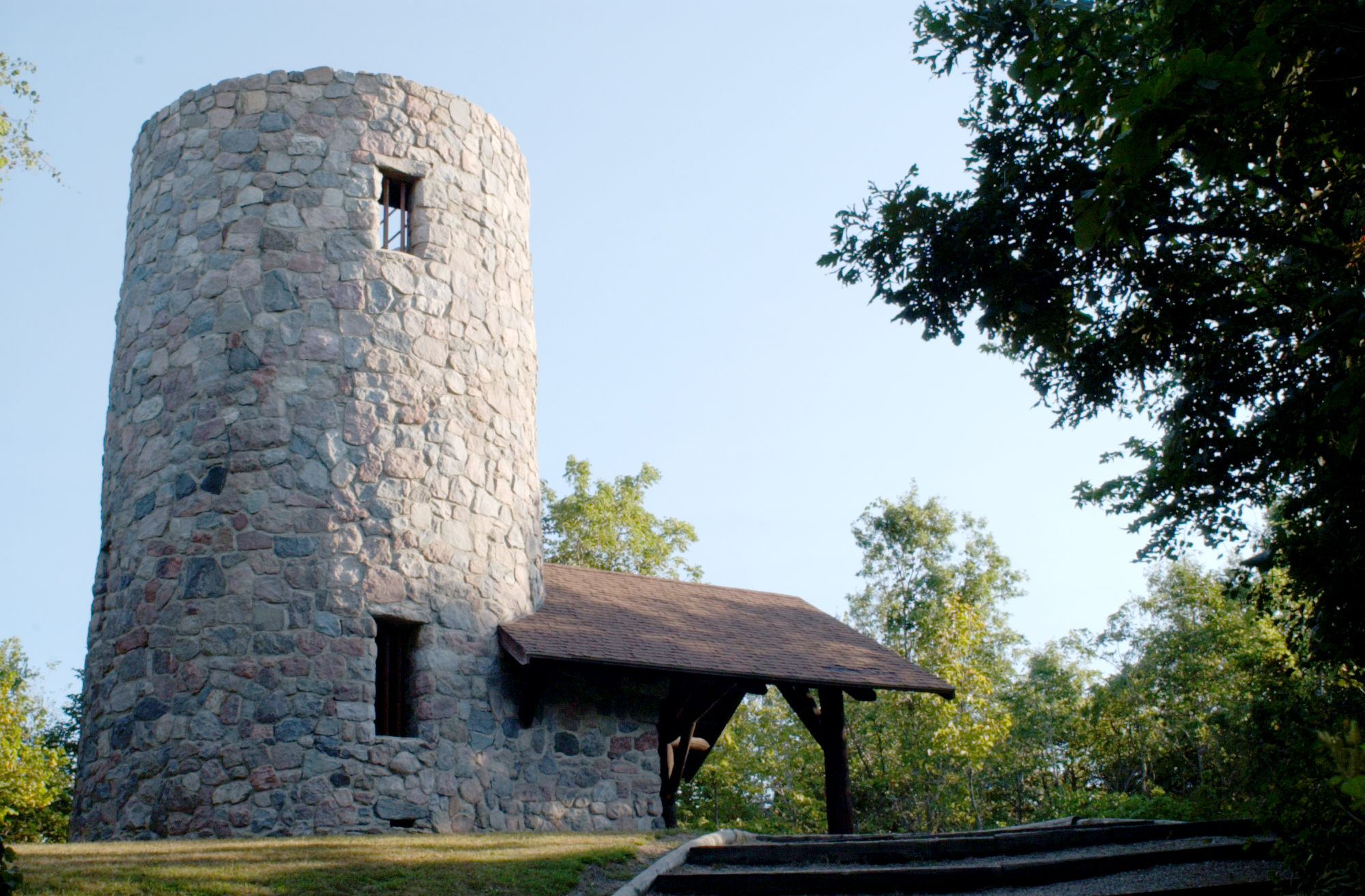 The Civilian Conservation Corps built the impressive and iconic stone observation tower at Pilot Knob State Park in the 1930s.